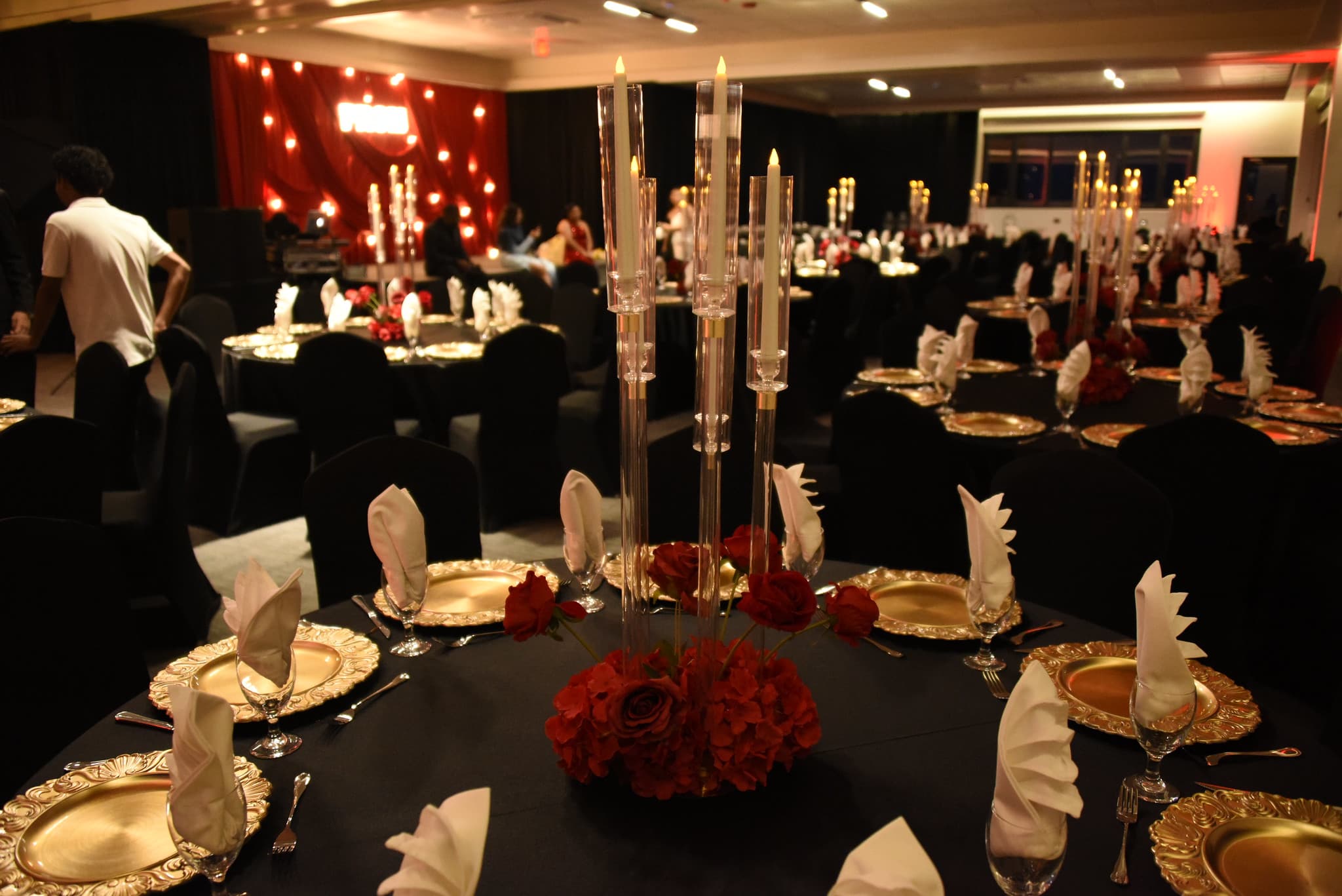 Banquet-style group dining setup at Grand Resort & Residences Belize