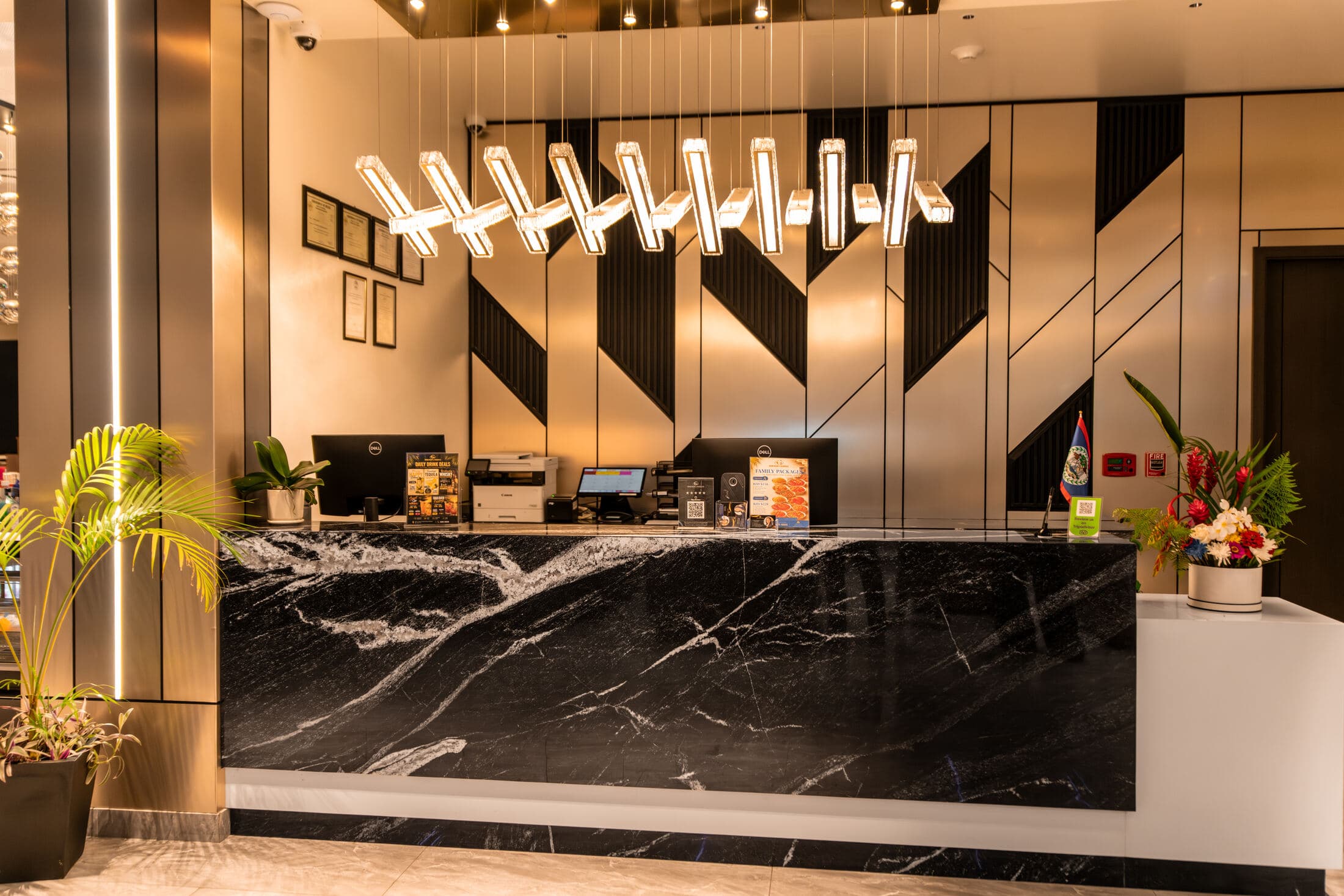 Grand Resort reception area for government and NGO accommodation support